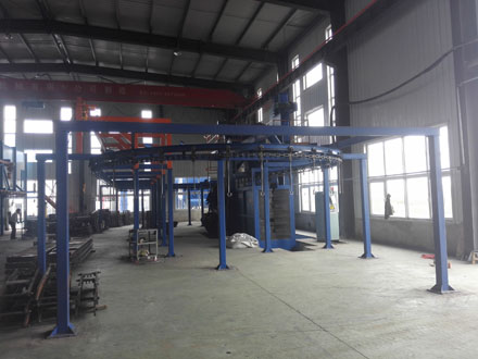 Overhead Chain Shot Blasting Machine