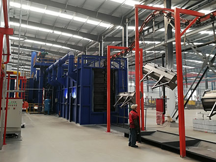 Overhead Chain Shot Blasting Machine