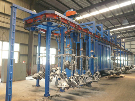 Q48 Suspension Chain Stepping Shot Blasting Machine