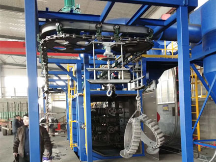 Q48 Suspension Chain Stepping Shot Blasting Machine