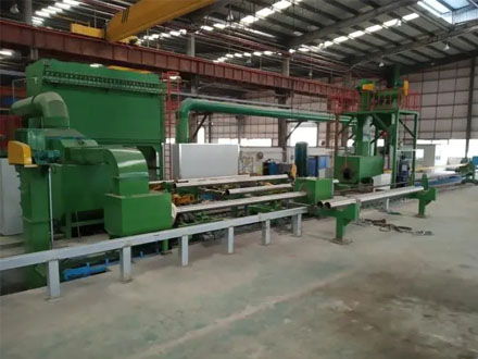 QNP Steel Pipe Inner Wall Sandblasting Machine