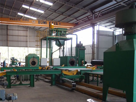 QNP Steel Pipe Inner Wall Sandblasting Machine