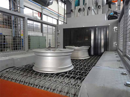 QWD mesh belt through shot blasting machine