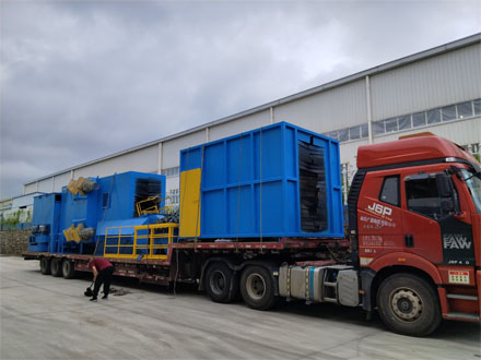 Steel structure shot blasting machine delivery