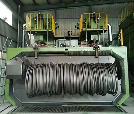 Coiled Wire Shot Blasting Machine