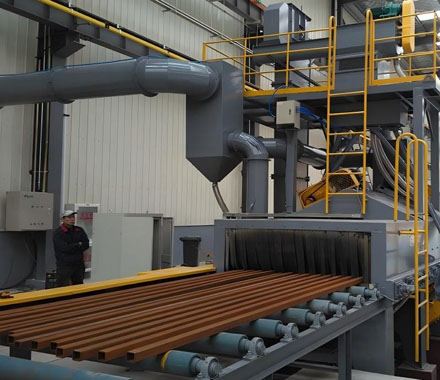 Q69 steel plate and profile shot blasting machine